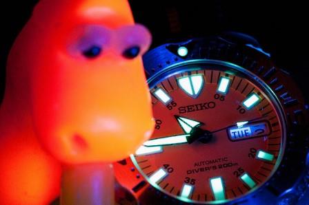 LumiBrite from a Seiko Orange Monster Gen.1