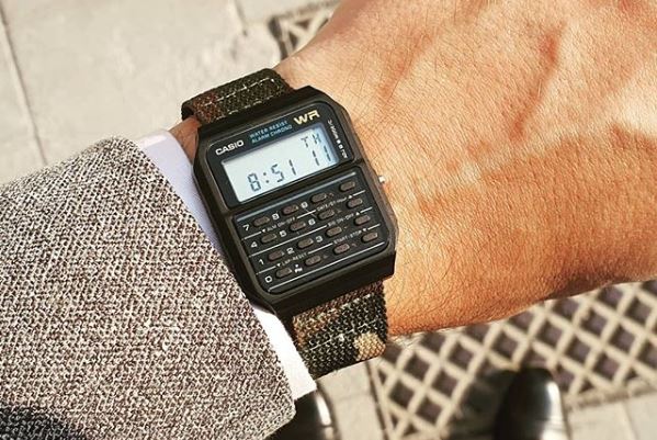 casio water resistant calculator watch